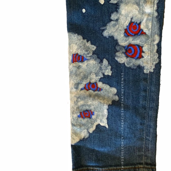 ThirdEyeLegacy©️ Acid Rain Jean pants, (OneofOnes) - Picture 7 of 8